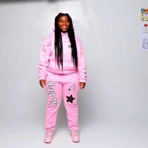 No$leep powerpuff girls custom pink jackets and joggers